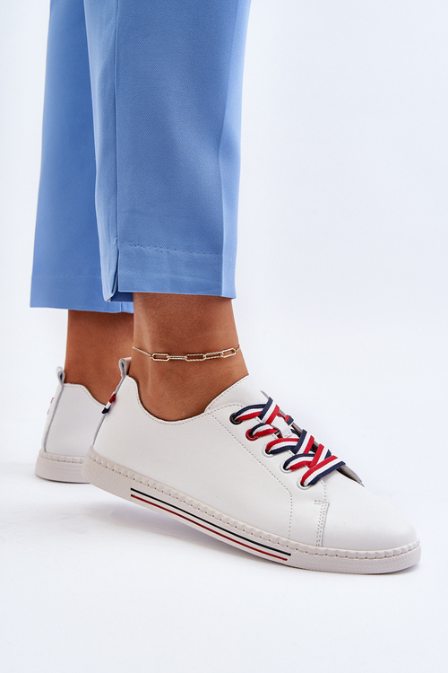 Dámske kožené tenisky biele Litzy