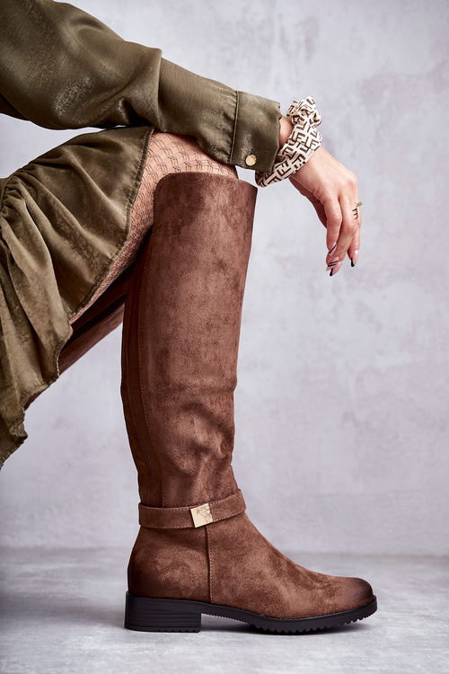 Dámske semišové ploché topánky hnedá Henrike