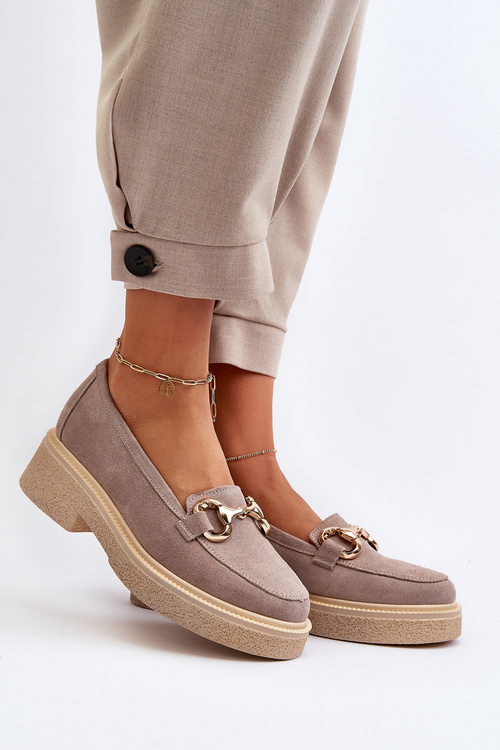 Zazoo 3429 Zamszové Dámské Mokasíny S Ozdobou Hnědé