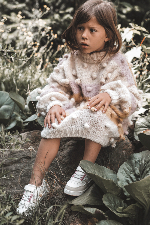 Klasické dětské sportovní boty bílé a růžové Marlin