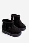 Dětské zimní boty s polstrováním na zip černé Big Star MM374100