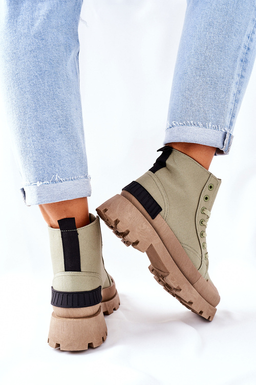 Dámské Kotníkové Boty Zelené Any One