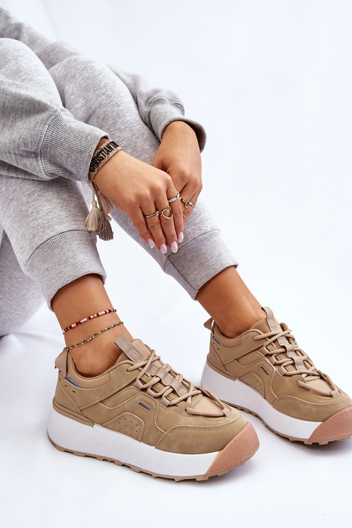Dámske športové topánky na platforme Beige Dakari