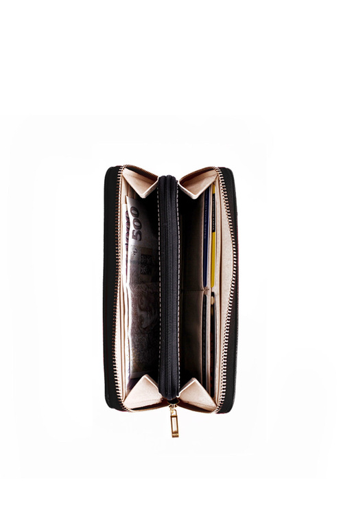 Veľká Hailey Black Slider peňaženka