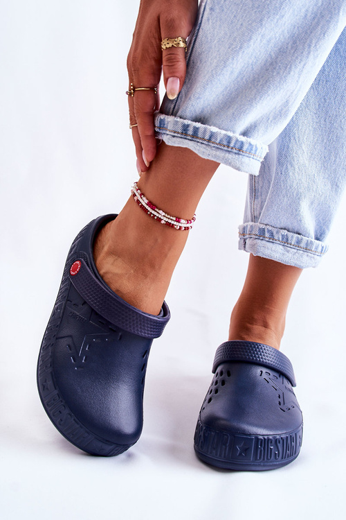 Ľahká Kroksy veľká hviezda Kroksy II275002 NAVY BLUE PLIPPERS