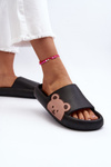 Dámske ľahké peny pantofle s motívom medveďa čierne Parisso