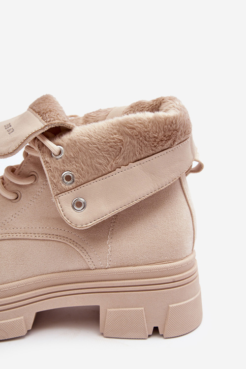 Kožené topánky na klinoch Maciejka 06185-22 Svetelná béža