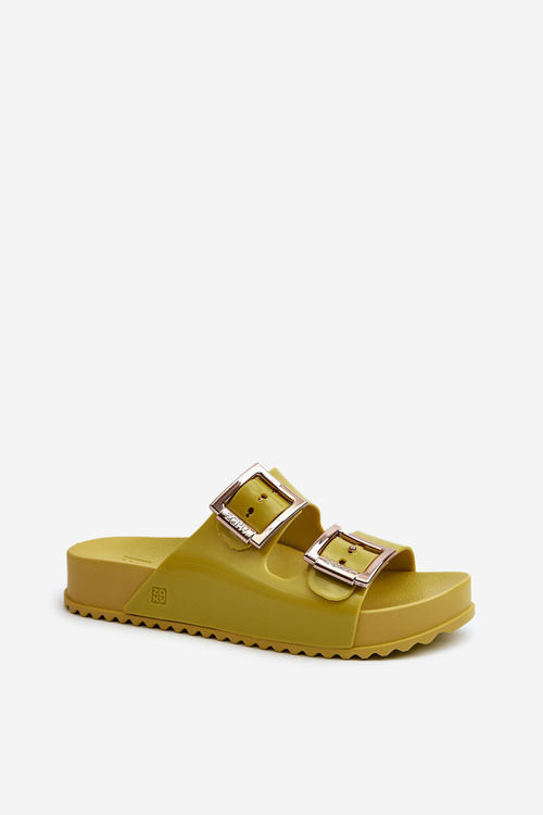 Dámske Šľapky Hladké ZAXY LL285077 Limetkové