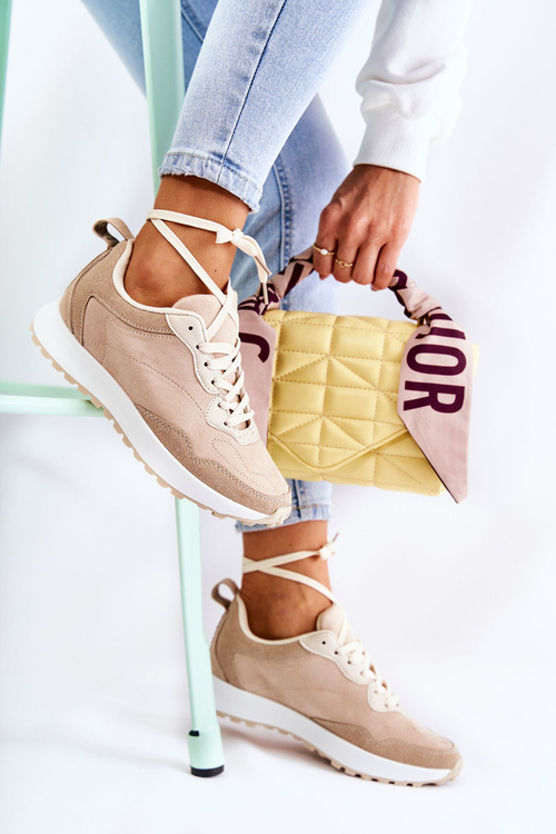 Dámske semišové športové topánky Beige Nayla