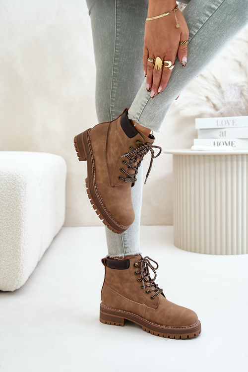 Dámske Zateplené Čižmy Big Star OO274A289 Hnedé