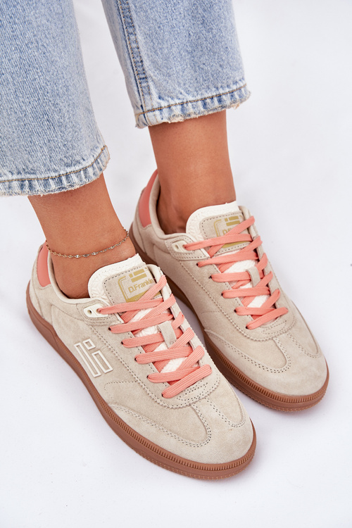 Semišové Športové Topánky Tenisky Dámske D.Franklin Béžové DFSH387005