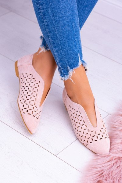 Lu Boo Dámska semišová synthia prášková ružová topánky