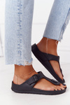 Dámska gumová flip -flops čierna alma