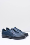 Men's Navy Leather Casual Shoes Nikopol Casual Polver