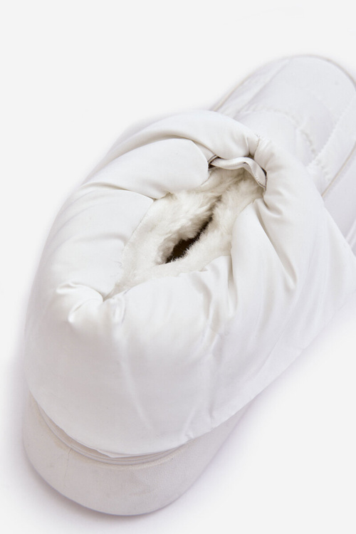 Dámske snehové topánky s dekoratívnou viazanou biela siracna