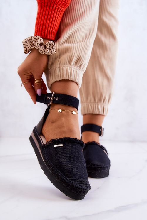 Dámske espadrilles pre Buckle Big Star JJ274888 Black