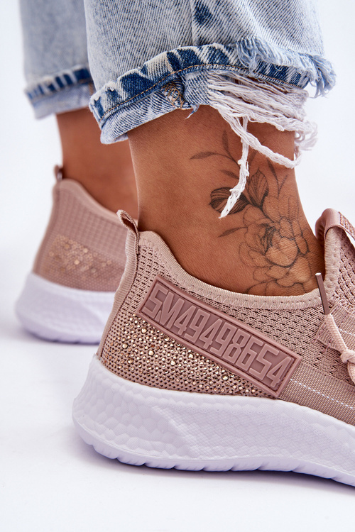 Vkĺzli dámske športové topánky ružové držte ma!