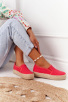 Espadrilky Na Pletené Podrážce Big Star FF274149 červené