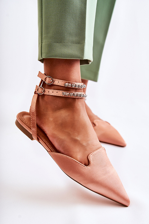 dámské sandály se špicovou špičkou růžove Amisha