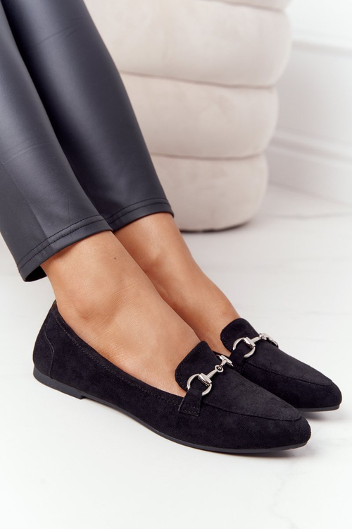 Dámské MokasínySergio Leone MK711 Semišové černé