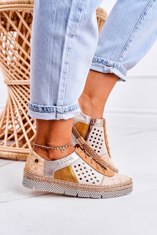 Dámske kožené topánky Maciejka Yellow 03339-44