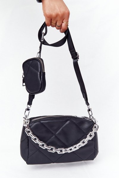 Malá Taška Přes Rameno Se Sáčkem Barcelona Černá