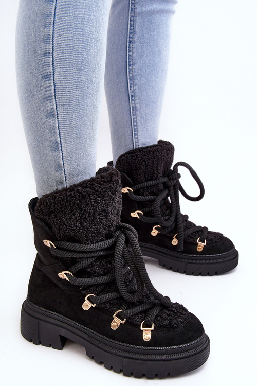 Dámské Sněžní Trapery S Uzavřením Černé Shala