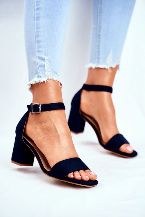 Suede Sandals na Vinceza Post 20-17058 NAVY BLUE