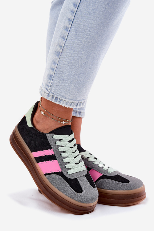 Nízke Sneakers Na Platforme Čierne Ovivene