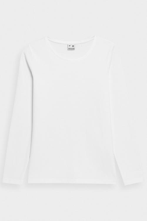 Hladké Tričko S Dlouhým Rukávem Longsleeve 4F Bílá 4FWMM00TLONF376-10S