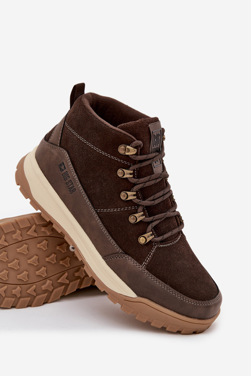 Semišové Pánské Trekingové Boty Big Star SS174263 Hnědé