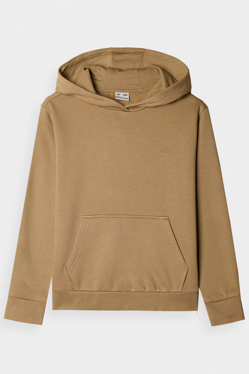 Dívčí Nekožená Mikina S Kapucí Hladká Béžová 4F 4FJWMM00TSWSF1316-83S