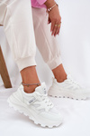 Dámské Sportovní Boty Sneakers Na Tlusté Podešvi Bílé Prononice