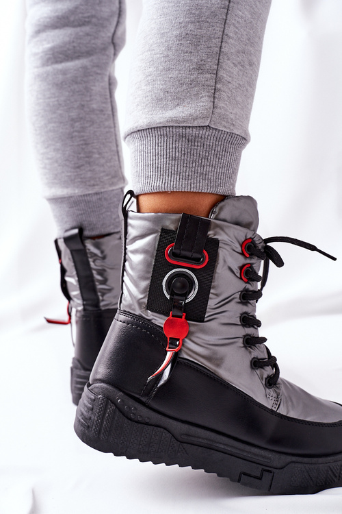 Dámské Snehule Boty Stříbrne Cascia