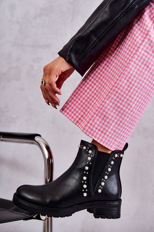 Kožené nazouváky Černá Ferra