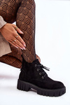 Semišové teplé šněrovací boty Černe Bjorg
