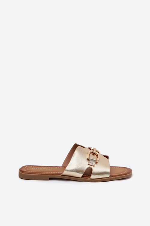 Dámské Plážové Sandály S Dekorativním Detalem Zlaté Amiresna