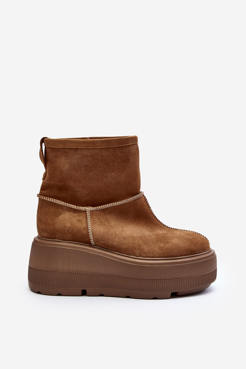 Kožené dámské boty na masivní podrážce Camel Zazoo 3424