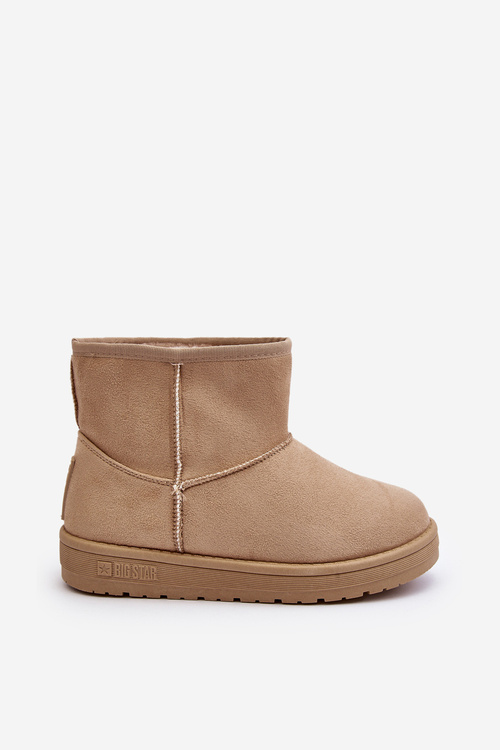 Dámske snehové topánky izolované veľkou hviezdou MM274160 béžová kožušina