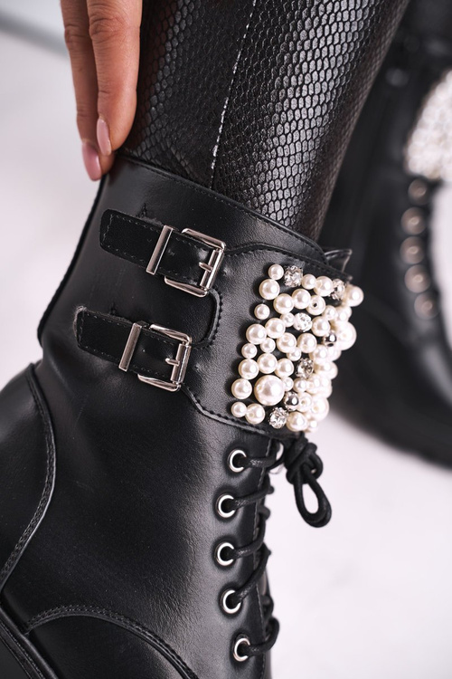 Dámska plochá vojenská päta Čierny bemmer