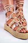 Dámske sandále na platforme Espadril Golden Eromica