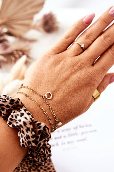 Dvojitý náramek srdce Zlatá Annica