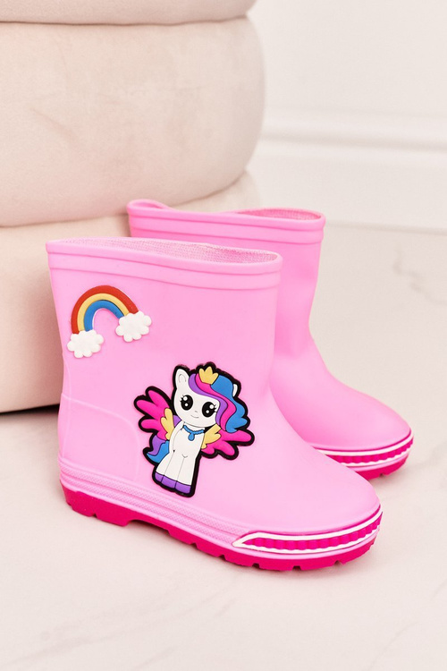 Detské galoshes s ružovým poníkom