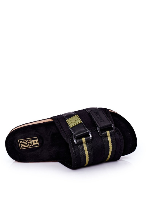 Pánska profilovaná veľká hviezda HH174058 Black Flip -flops