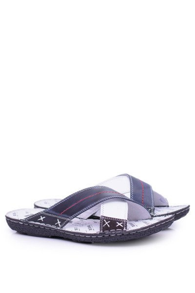 Navy Light Leather Men