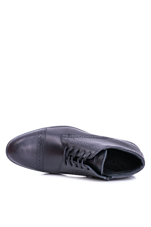 Pánske izolované poľské topánky poľské kožené topánky čierne kolumbs