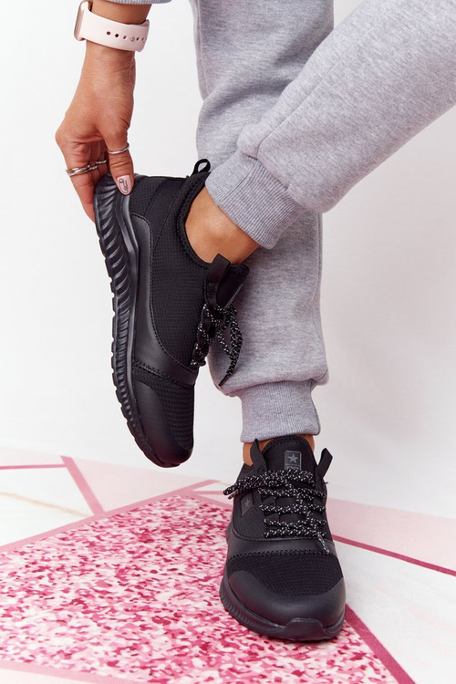 Dámska športová topánka pohodlie pena čierna