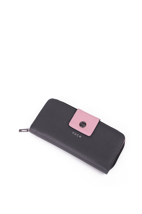 Veľké dámske portfólio na posúvaní Huntress Gray-ružový