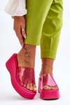 Dámské transparentní pantofle na klínku Fuchsia Eliane