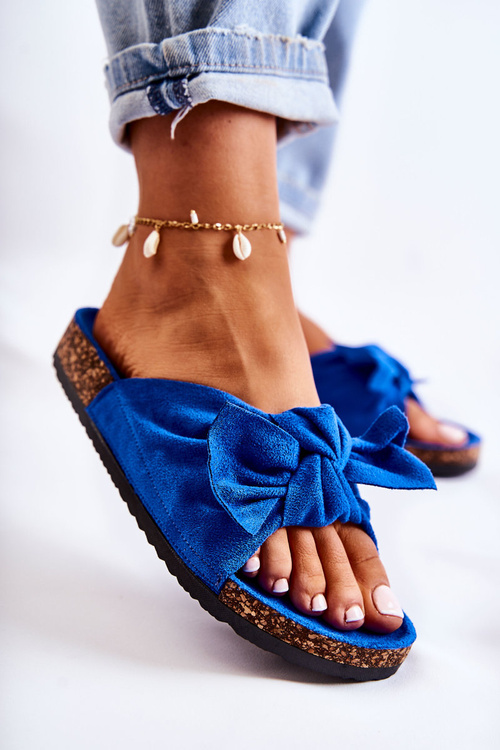 Nazouváky Na Korkové Podrážce Tmavě modrá Wendy